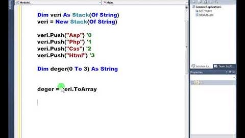 Visual Basic .NET - Ders 364 : Generic Koleksiyonlar Stack Sınıfı ToArray
