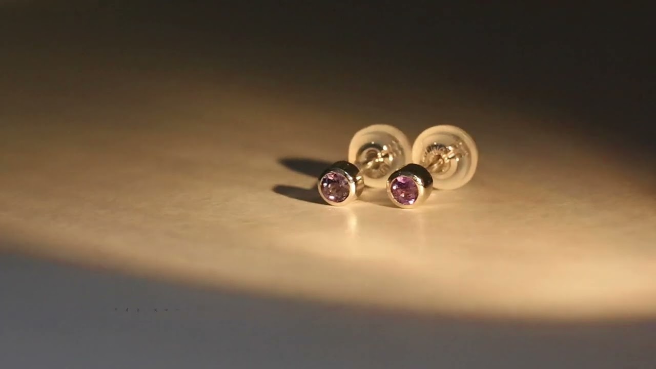 2.5mm アレキサンドライト スマート ピアスPT900 K18 K10対応 誕生石6