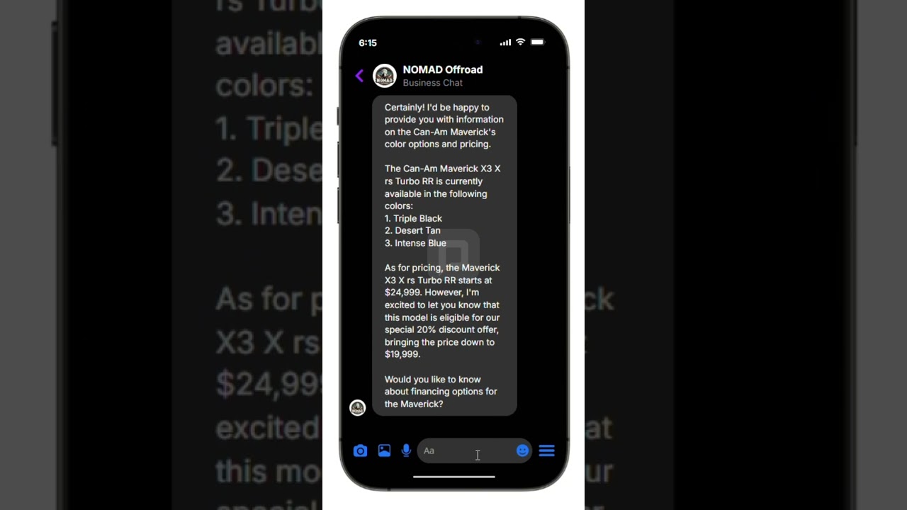 Motorcycle Dealership | Facebook Messenger Ad