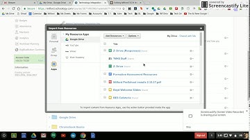 Add Google Drive files to Schoology: Import from Resources