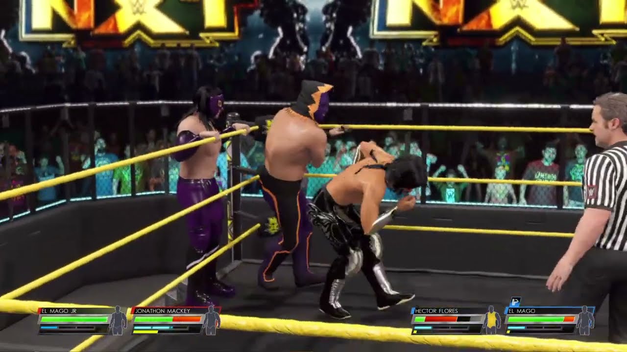 WWE 2K22: MyRISE - Jonathon Mackey & El Mago Jr. vs. Hector Flores