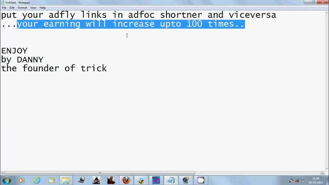 [2013] MARCH ADFLY+ADFOCUS  trick to earn 100 TIMES MORE