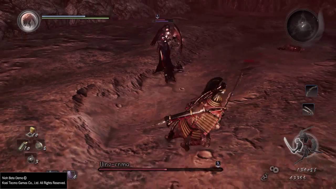 Nioh Beta Hino-enma Twilight Mission Boss Fight
