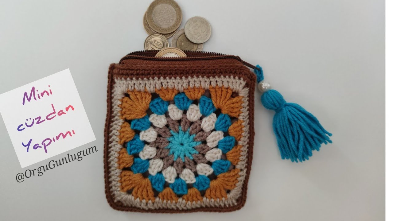 SONBAHAR CÜZDANI 🍁Mini cüzdan Yapımı 🌸Granny Swuare🌸Women's Handbag🌸 Crochet bag