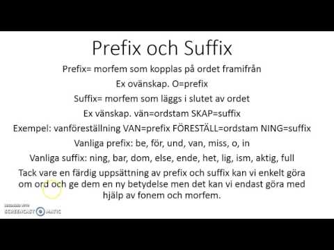 Video: Morfologi Som En Del Av Grammatiken