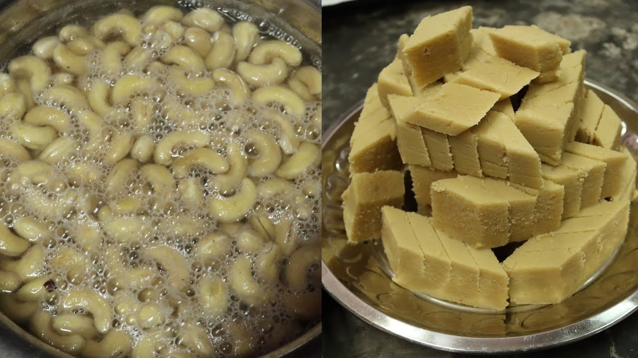 Diwali Sweets Recipe | Kaju Katli (Sweet Cashew nut Fudge) Making | Indian Dessert Recipes Cooking | South Indian Food