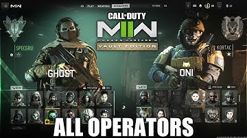 All Operators Modern Warfare 2 All Operators | All Operators in MW2 | COD MW2 All Operators |MW2 PS5