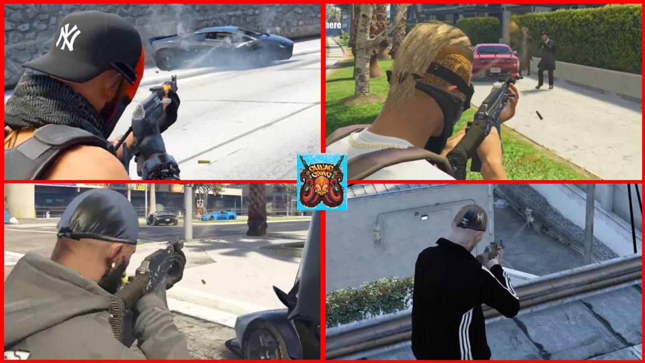 GG vs RUST 6 v 6 fight along West Eclipse Blvd. (MULTI POV) WAR day 2