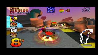 Dingo Canyon - Adventure Mode - 17% - Crash Team Racing (PS1 Gameplay, 1080P 60FPS)