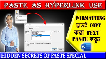 Paste, Paste Special, Paste as Hyperlink Option in Ms Word || Types of Paste in Ms Word