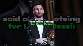 Roberto Martínez About Voteing For Lionel Messi...