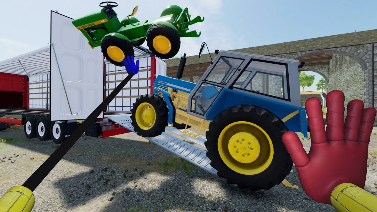 Bad Dream about Tractors - Unloading the New Tractor and Mini JOHN DEERE | Tractor Simulations