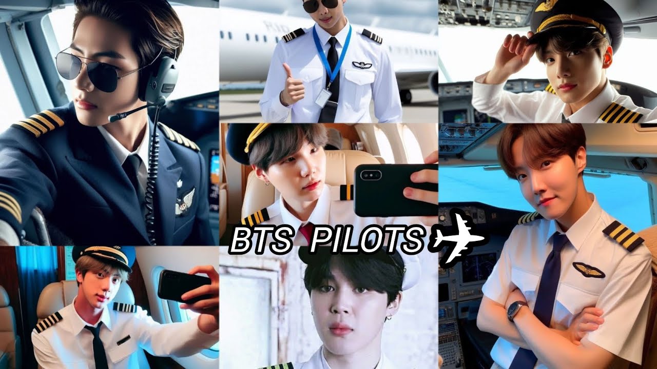 BTS PILOTS ️🛬🚁🧑‍ ️#bts #kimtaehyung #kimnamjoon #suga #jungkook #jimin