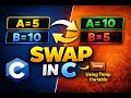 SWAP two variables using third variable in C Programming Language... #swapvariables #cprogramming