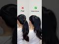 Flat vs Voluminous ponytail #hairstyle #youtubeshorts #beauty