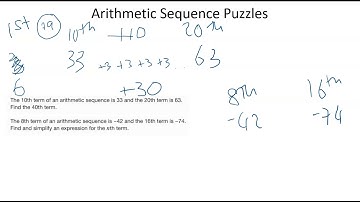 Arithmetic sequence puzzles