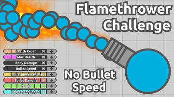 FLAMETHROWER CHALLENGE! NO BULLET SPEED STREAMLINER! (Diep.io FFA)