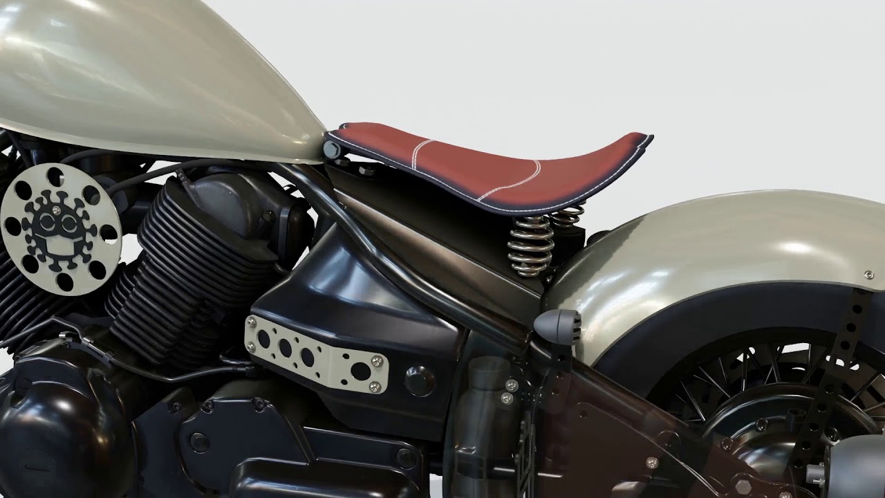 BobberCycle Yamaha V-Star Dragstar XVS650 Solo Conversion Seat Kit 