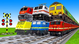 踏切に立ってはいけません【電車】あぶない電車 空中 6 TRAIN Crossing 🚦 Fumikiri 3D Railroad Crossing Animation #1