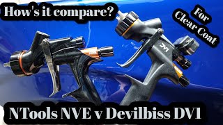 NTools NVE 1.3 v Devilbiss DV1 1.3 Chinese Spray Gun For Clear Coat