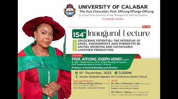 🔴 LIVE NOW | 154th Inaugural Lecture