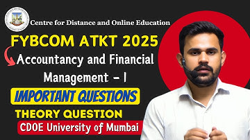 FYBCOM Sem 1 Important Question | ATKT Exam 2025 | CDOE University of Mumbai