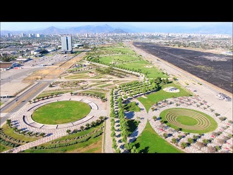 Bicentenario park of Los Cerrillos in Santiago, Chile