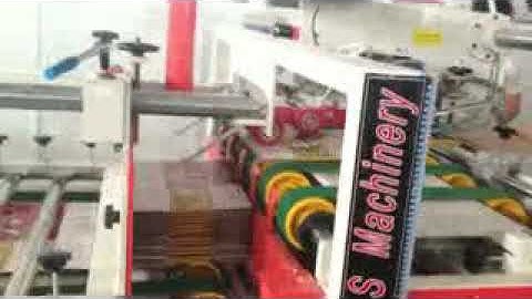 Corrugated Paper Box Semi Automatic Folder Gluer / Folding Gluing carton boxs machine