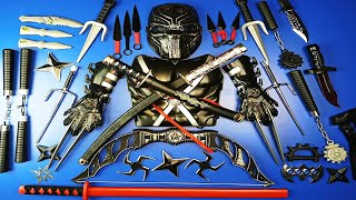 Kunai,Sai,Nunchaku,Sword,Shurikens Toy NINJA Weapons !