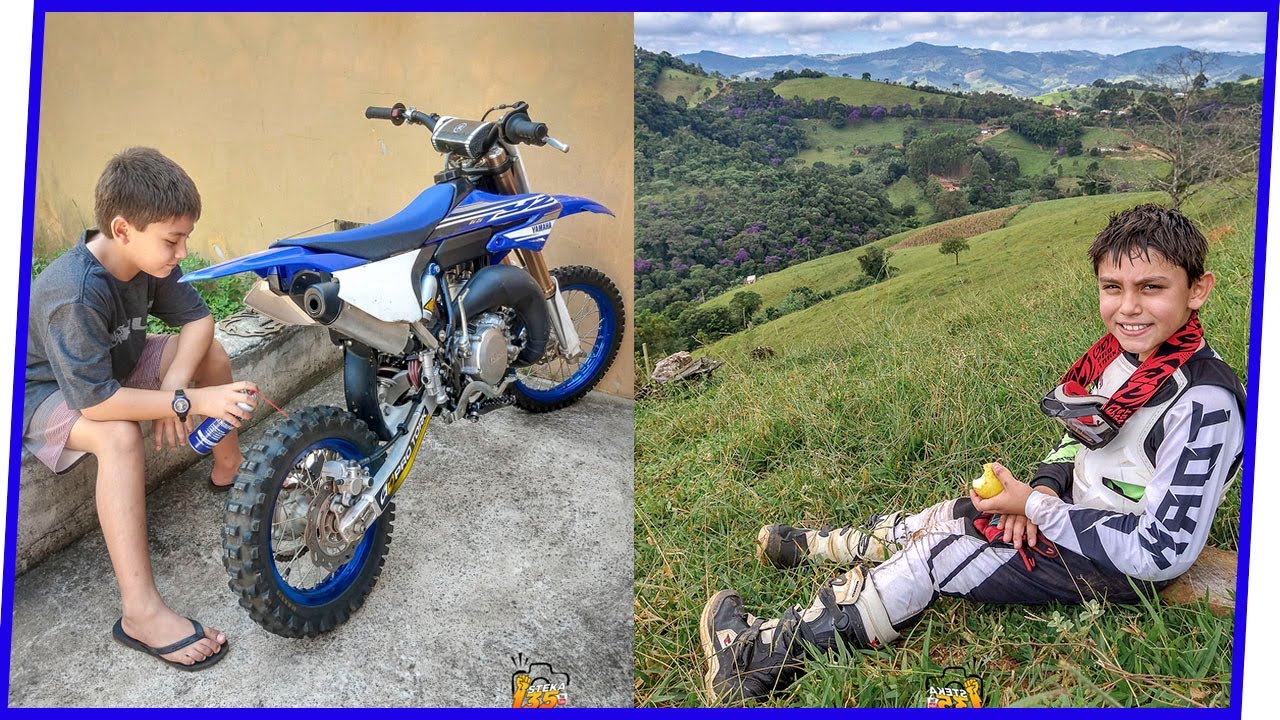 Trilha de Mini Moto / Gui 8 Anos Yamaha YZ 65 cc 💙💙 