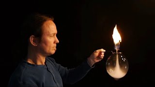 Fire tornado in a Soap bubble