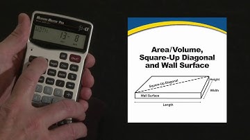 Measure Master Pro Area, Volume, Square up Diagonal Calculations How To