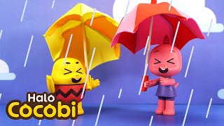 Hujan Hujan Pergilah☔Mainan dan Lagu Anak | Rain Rain Go Away Nursery Rhymes | Halo Cocobi