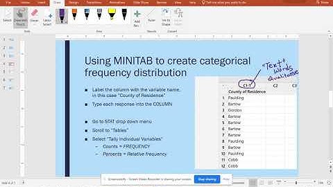 Qualitative Data Using Minitab