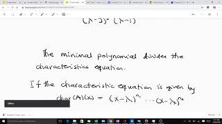 Characteristic Polynomial and the minimal polynomial of matrices