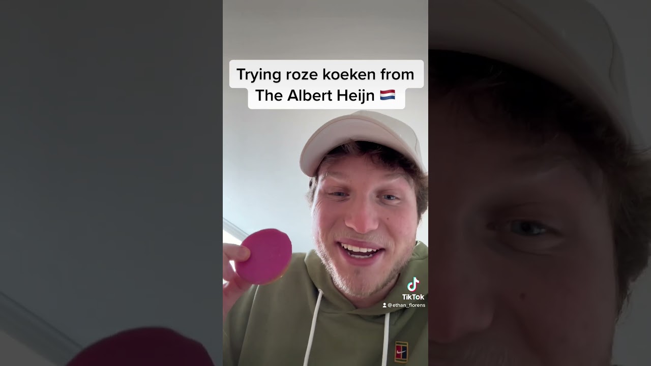 Trying roze koeken from the Albert Heijn 🇳🇱