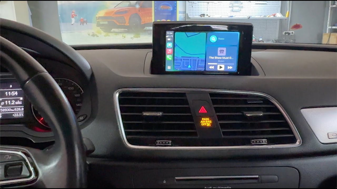 Audi Q3 2016 ⎮ Apple Carplay, Android Auto на штатную магнитолу RMC, передняя камера