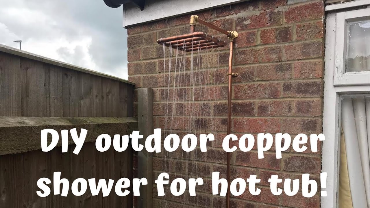 DIY Outdoor shower for Hot Tub!