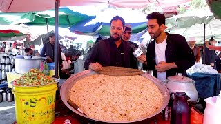 StreetSide Afghani rice dish, Nakhot Palaw  / غذای ارزان، نخود پلو با لوبیای وطنی در جاده میوند