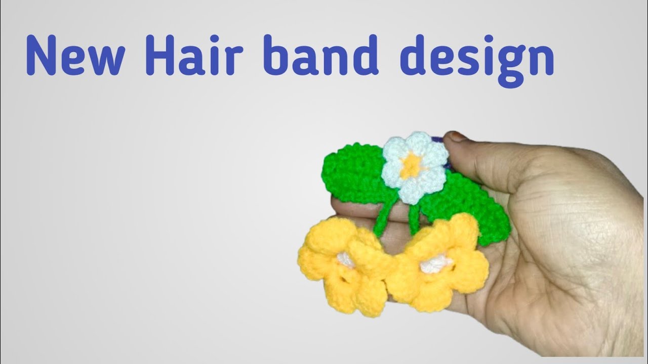 Crochet Flower Hair band design # hair accessories # disine # crochet #