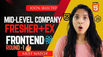 🔥 Mid Level Company Interview 2025 (SMC) 💻 | Frontend Developer | Real Questions for 0-3 Yrs 👨‍💻✨