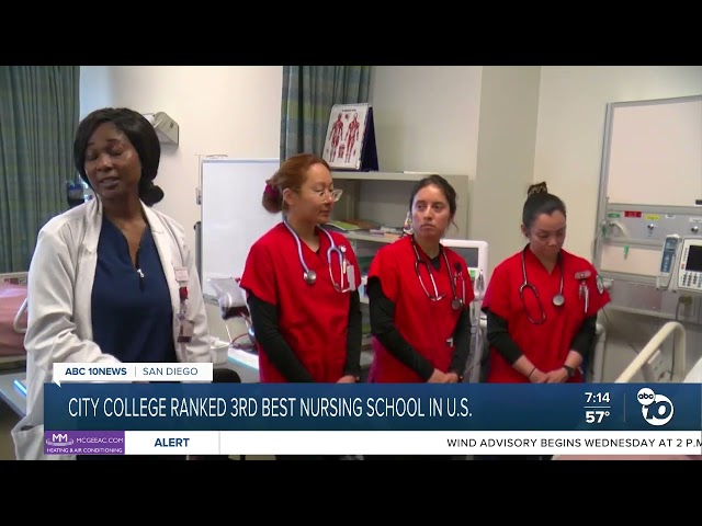 KGTV-SD: San Diego City College Nursing Program Ranked 3rd Best in U.S. class=