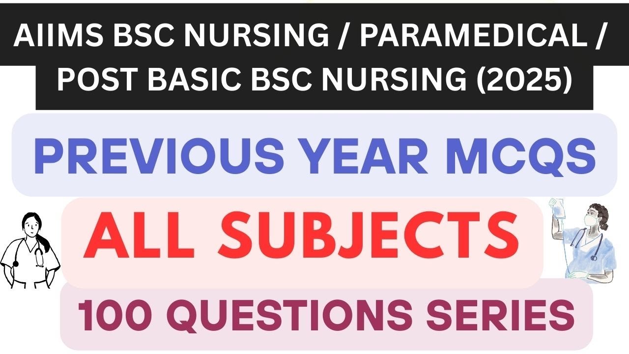 Bsc Nursing Entrance exam 2025 | Cnet previous year questions practice ...