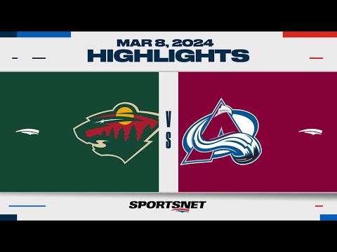 NHL Highlights | Wild vs. Avalanche - March 8, 2024