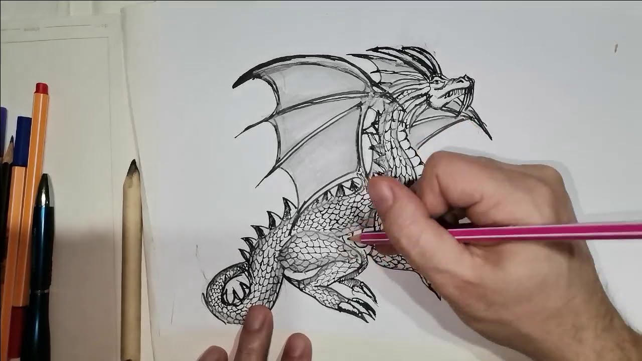 Come disegnare un Drago Tutorial - YouTube