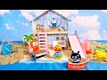 アンパンマンと海辺のおうちで遊ぼう！おもちゃのすべり台やお砂場遊び、魚つりをするよ！