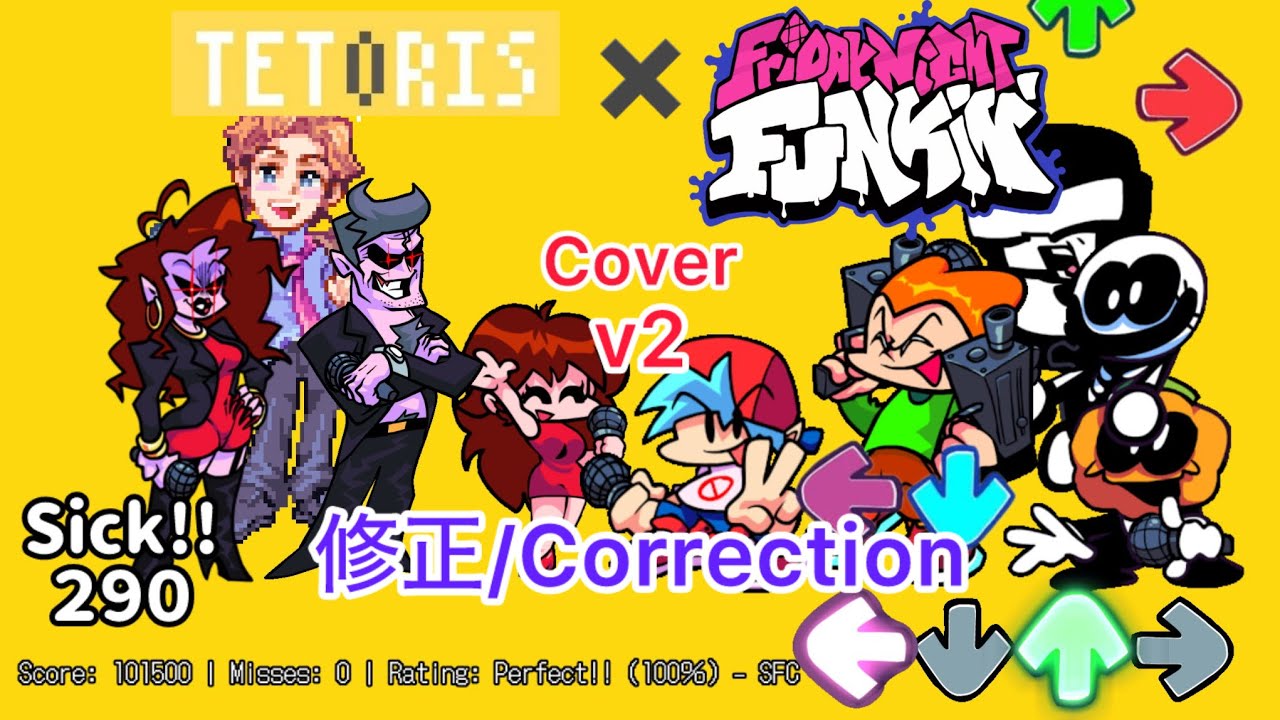 【修正/Correction】『Tetoris』-v2（テトリス-柊マグネタイト）-Friday night funkin cover【FNF/mod】【Available for download】