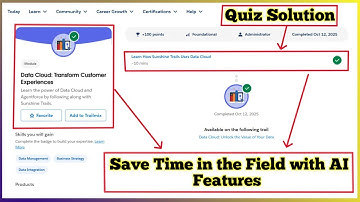 Save Time in the Field with AI Features | Multi Modal Field Service Work Quick Look | Quiz Solution