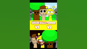 Mr.Tree react to SIMON kills TUNNER V1 or V2  #incredibox #sprunki #tunner #simon