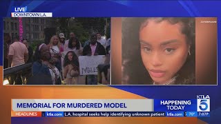 Memorial held for model killed in her downtown L.A. apartment